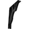 Ekena Millwork Damon Wrought Iron Bracket, (Triple center brace), Powder Coated Black 2"W x 10"D x 12"H BKTM02X10X12TDA - alternate 1